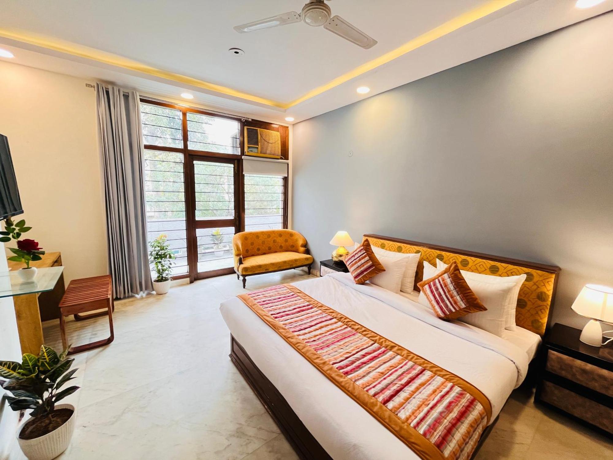 Grove Residency Hauz Khas New Delhi Couple Friendly Hotell Exteriör bild
