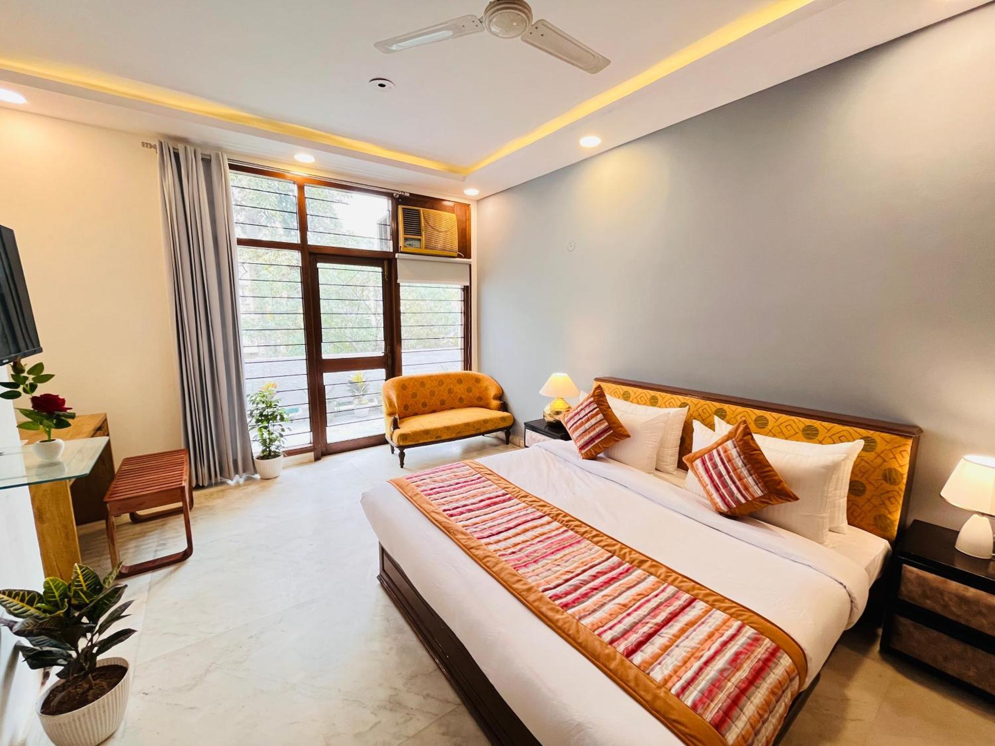 Grove Residency Hauz Khas New Delhi Couple Friendly Hotell Exteriör bild
