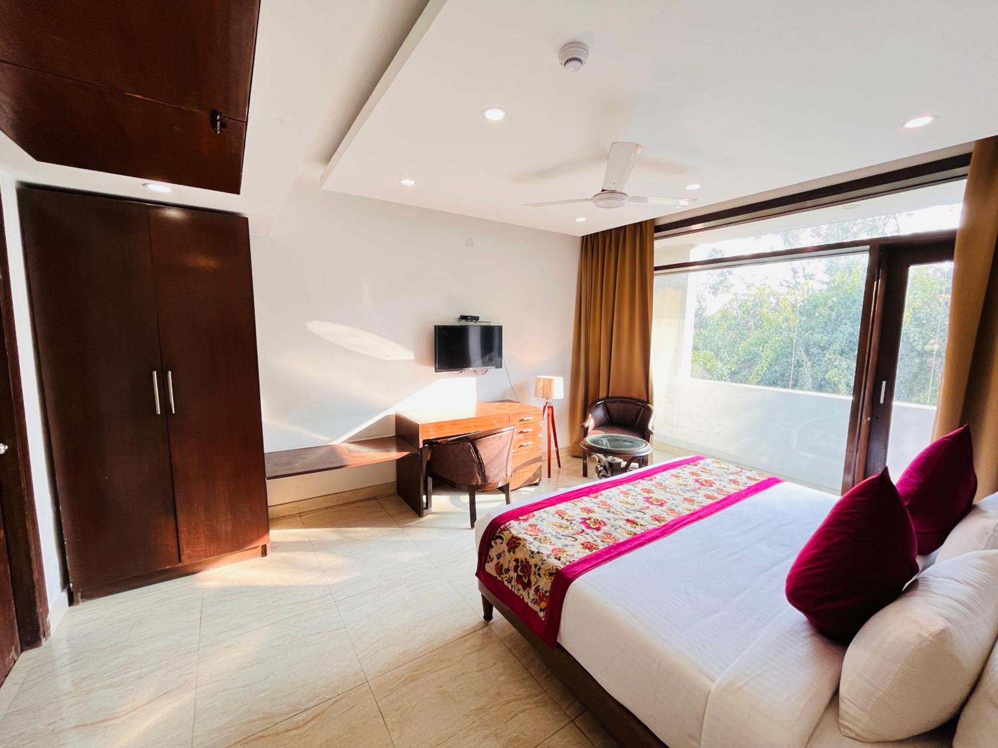 Grove Residency Hauz Khas New Delhi Couple Friendly Hotell Exteriör bild